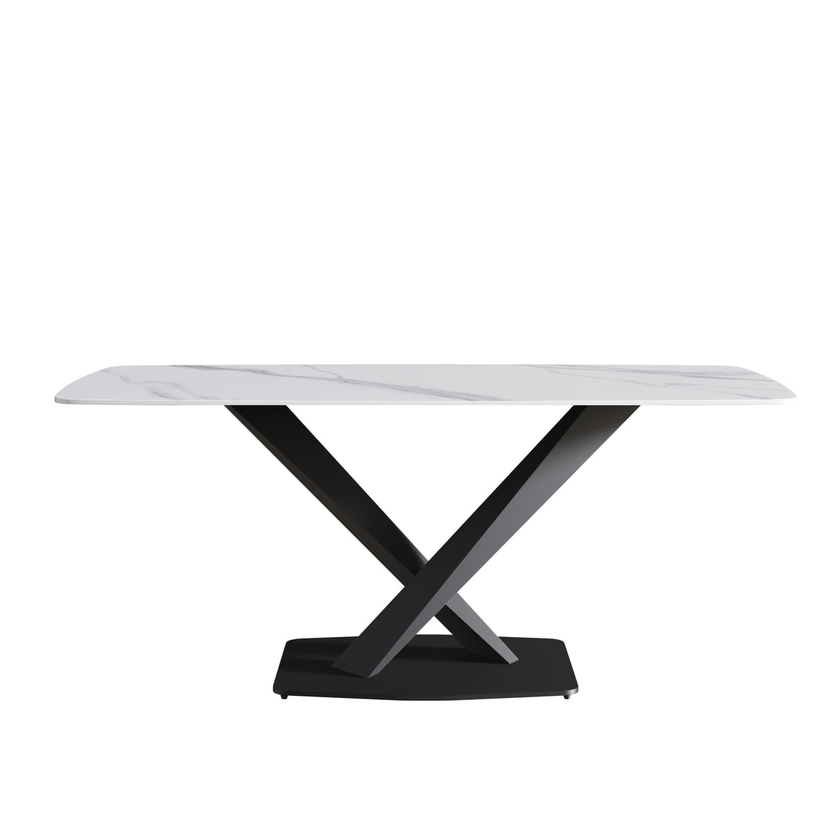 White Sintered-Stone Dining Table