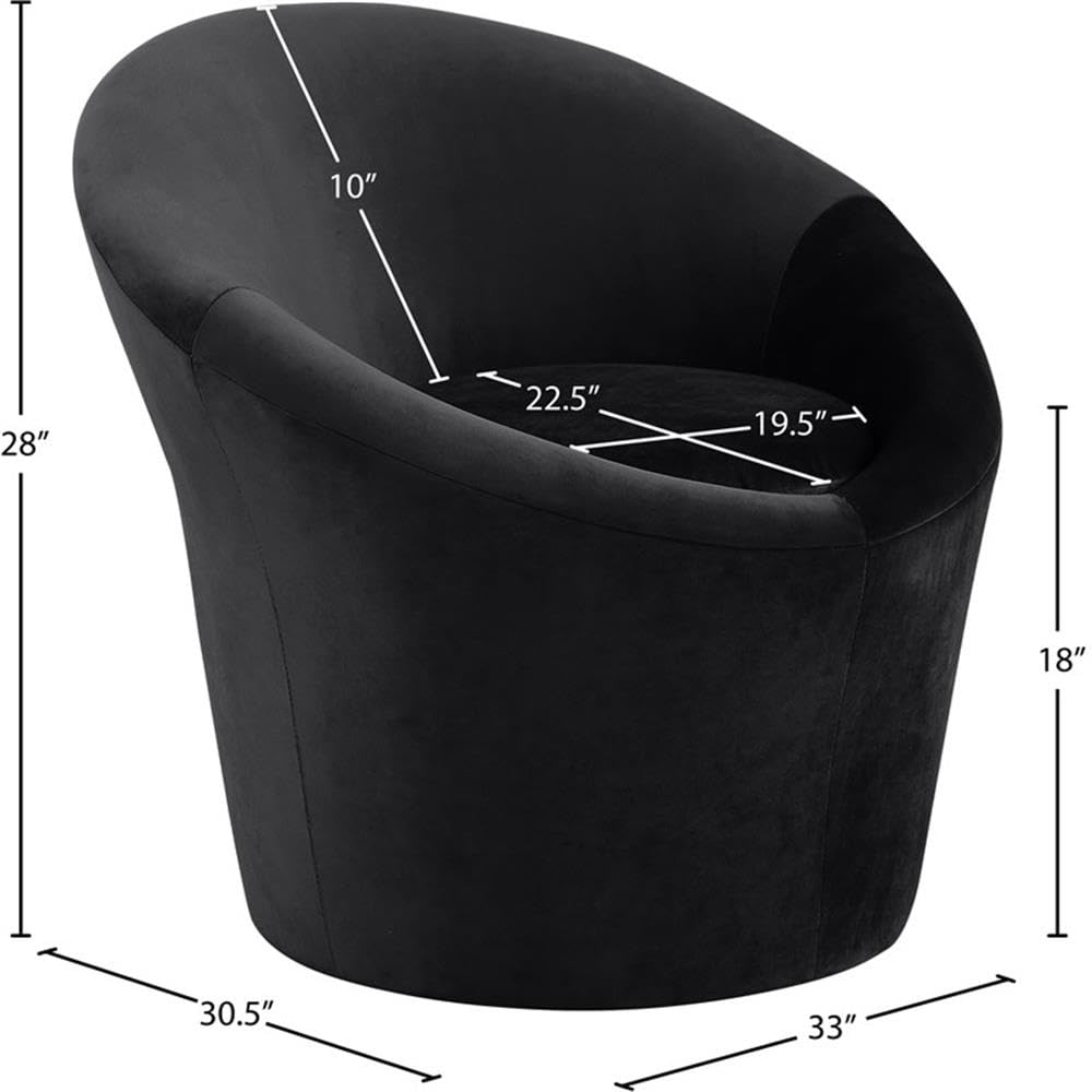 BOWERY HILL Contemporary Velvet Accent Chair