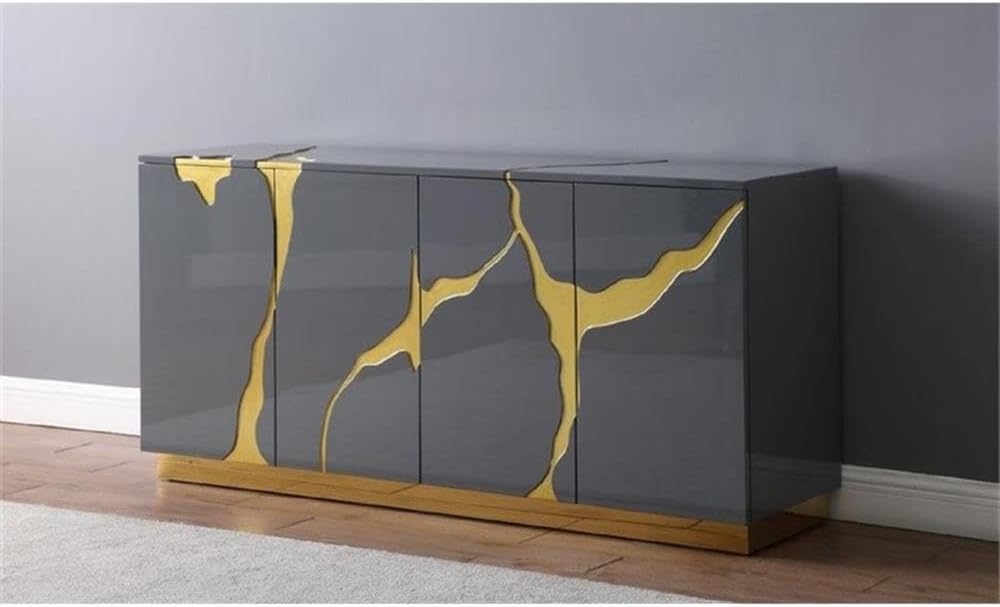 Taylor High-Gloss Grey Sideboard