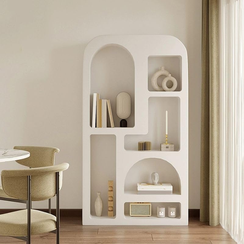 Bookcase, Wooden Standing Rack Storage Shelves Furniture Modern Closed Back and Shelves Included Storage Organizer Bookshelf - (White) 39.5" L x 12" W x 71" H