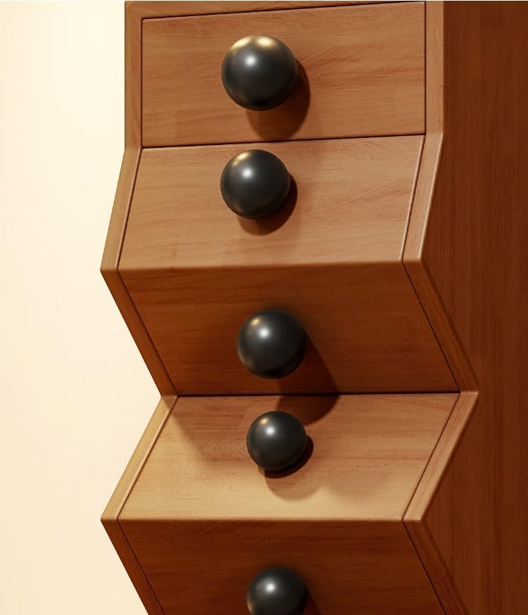 Solid Wood Tall Chest with 8 Drawers, Walnut Finish (Brown)