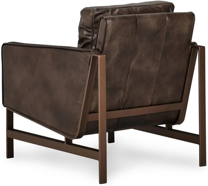 Pemberly Row Cushion Back Modern Leather Club Chair