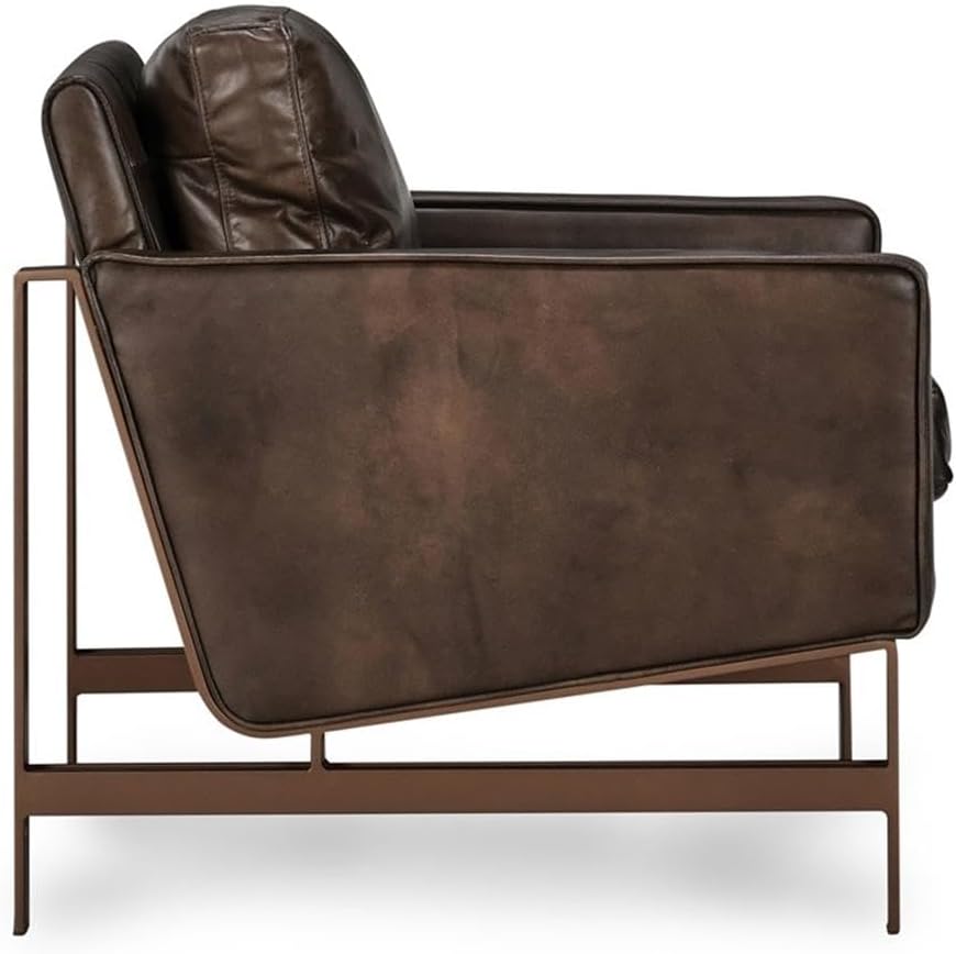 Pemberly Row Cushion Back Modern Leather Club Chair
