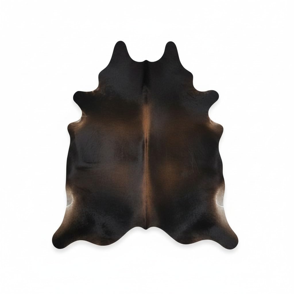 Premium 100% Genuine Cowhide Rug Large 5x7 Ft Leather Area Rug for Living Room