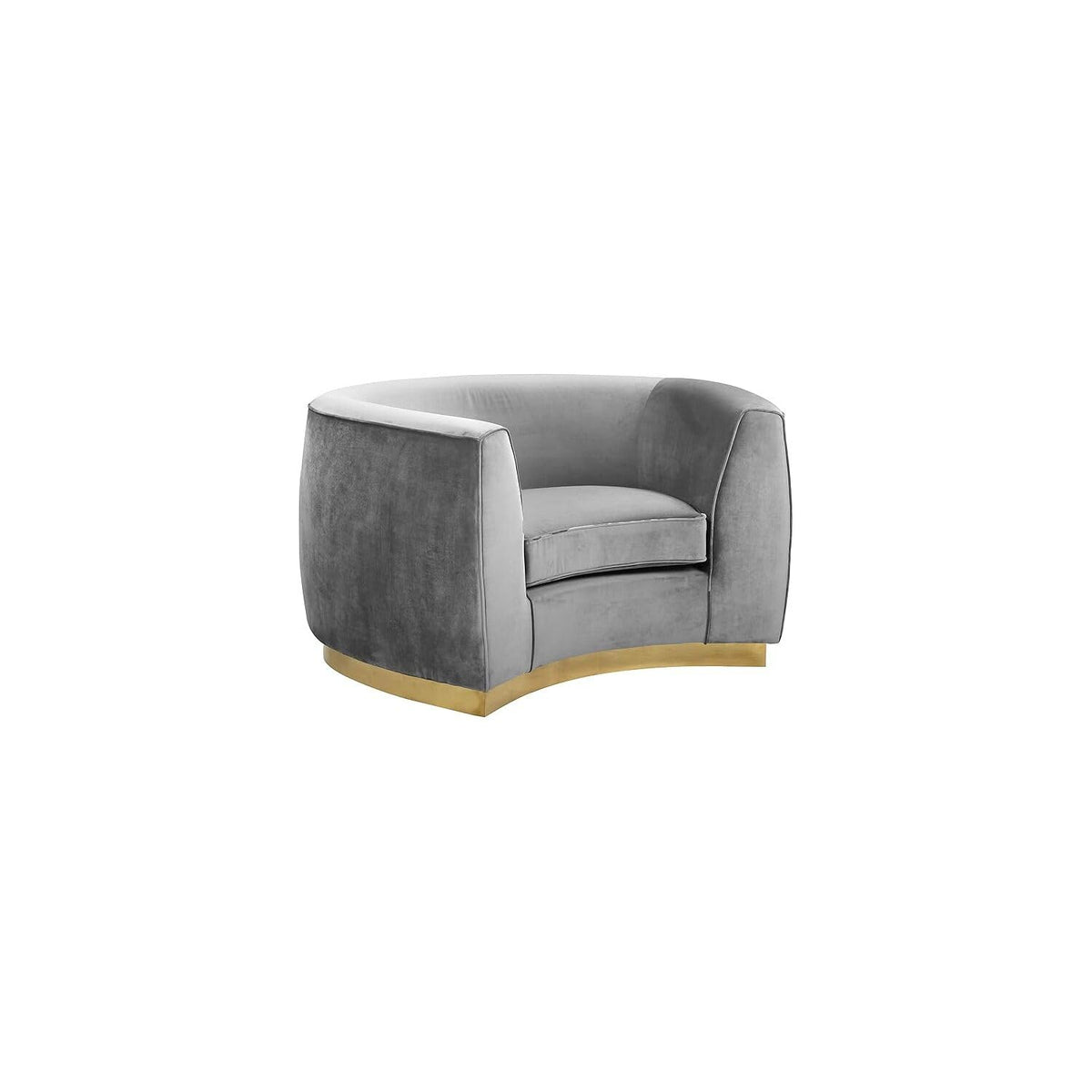 Maykoosh Velvet Accent Chair - Modern Living Room Upholstered Seating with Steel