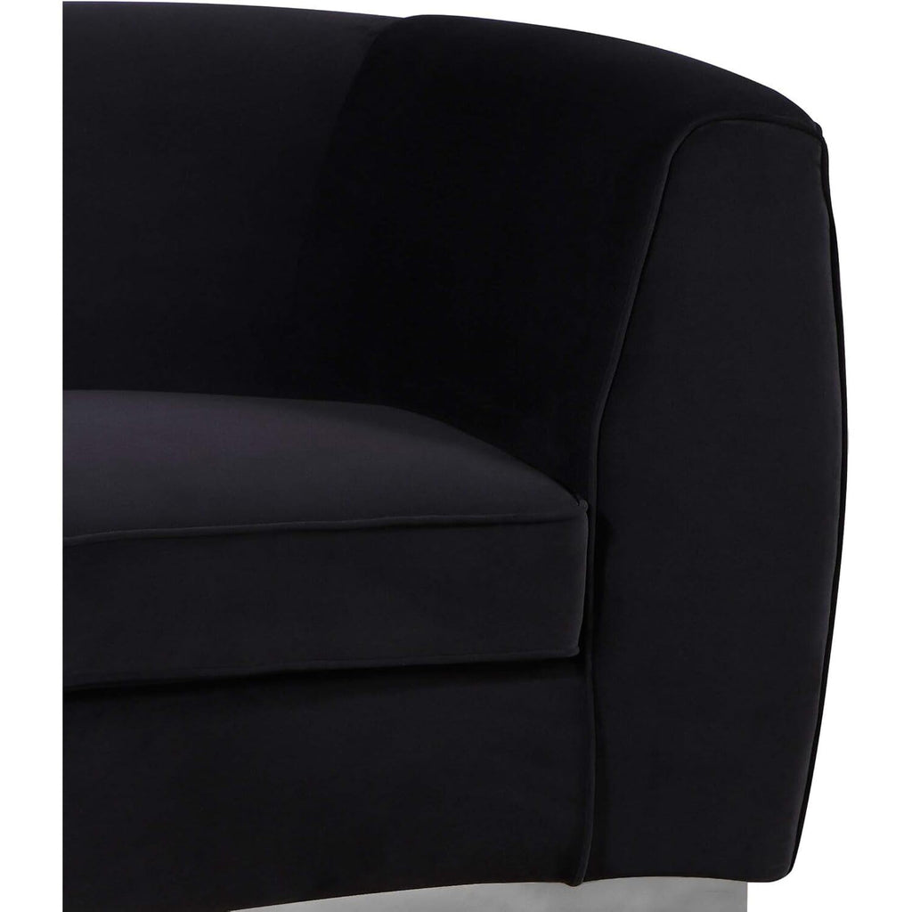 Maykoosh Velvet Accent Chair - Modern Living Room Upholstered Seating with Steel