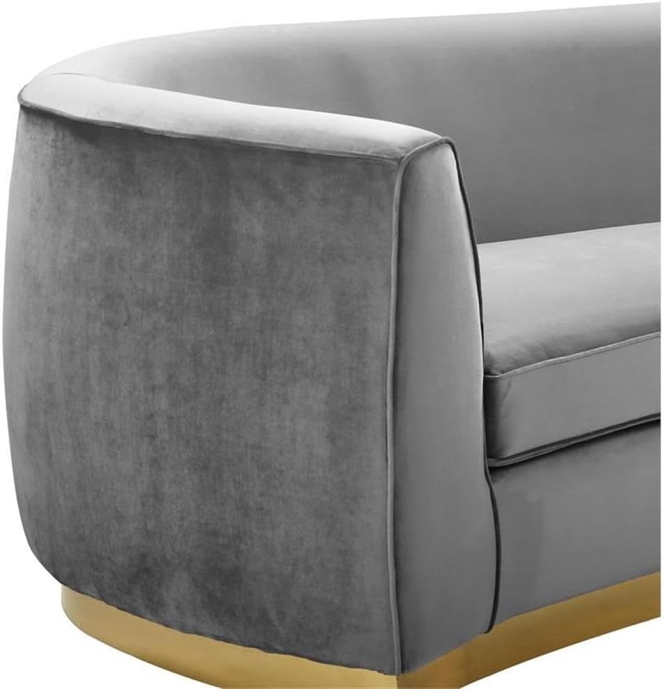 BOWERY HILL Contemporary Velvet Accent Chair