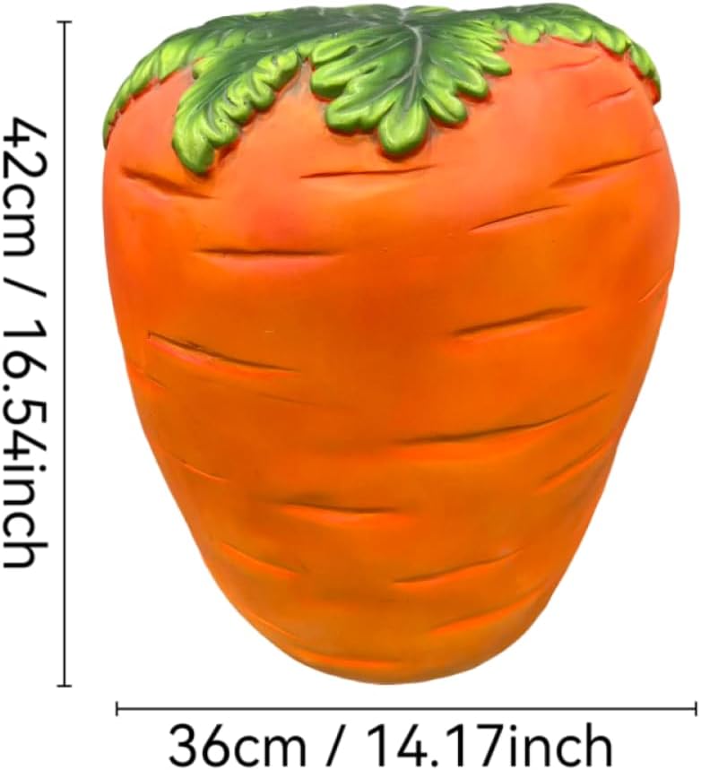 Carrot Resin Stool 16" - Side Table & Plant Stand