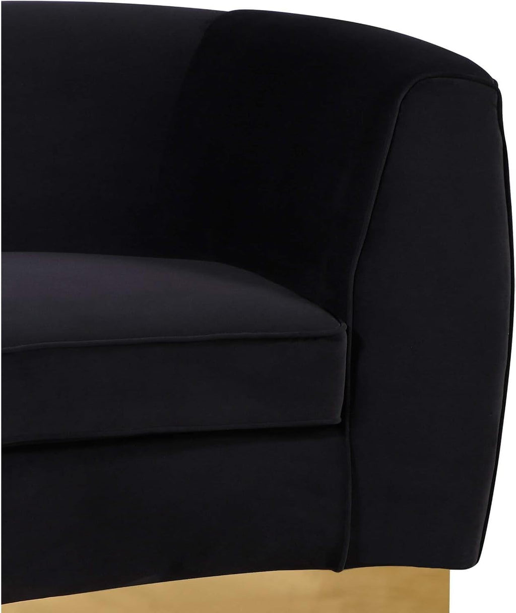 Maykoosh Velvet Accent Chair - Modern Living Room Upholstered Seating with Steel