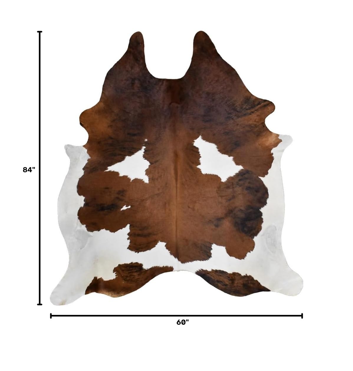 Premium 100% Genuine Cowhide Rug Large 5x7 Ft Leather Area Rug for Living Room