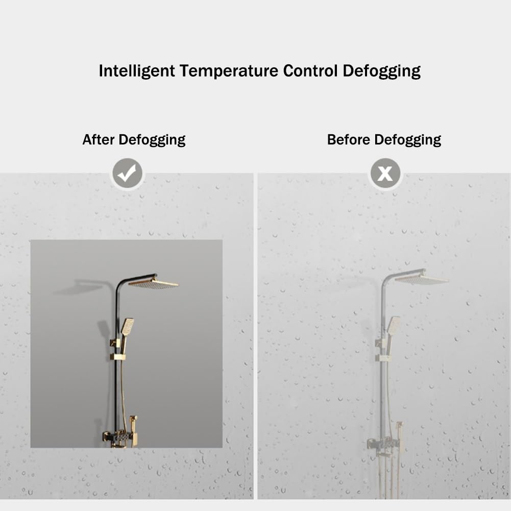 Half-Moon Anti-Fog Vanity Mirror with 3-Color Light