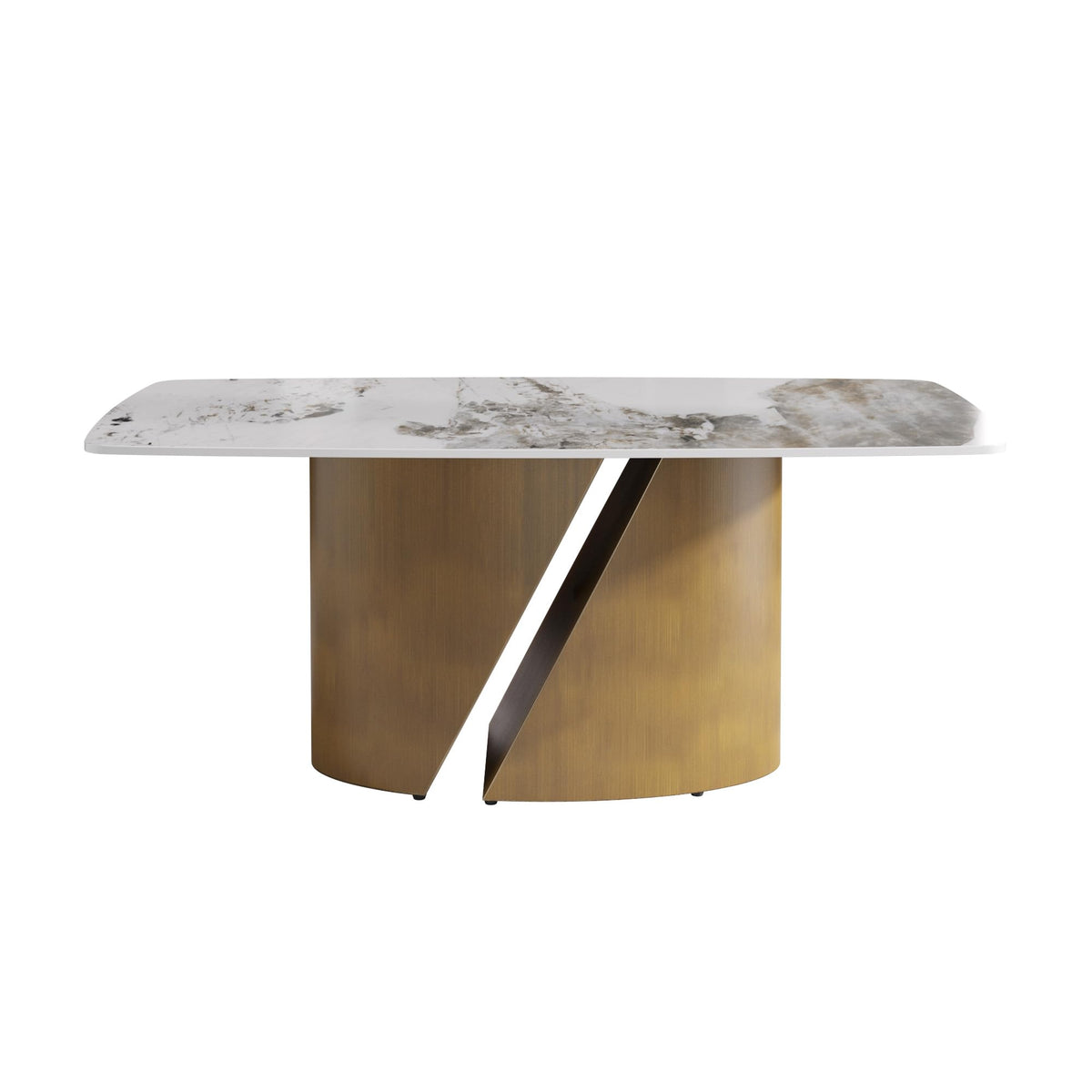 White Sintered-Stone Dining Table
