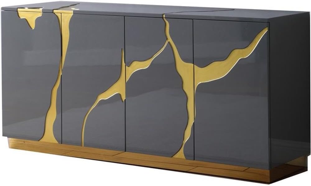 Taylor High-Gloss Grey Sideboard