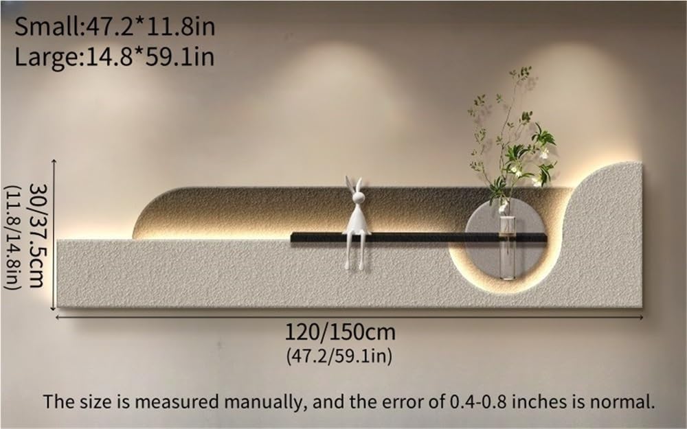 3D Sandstone Wall Art with Vase & LED Light