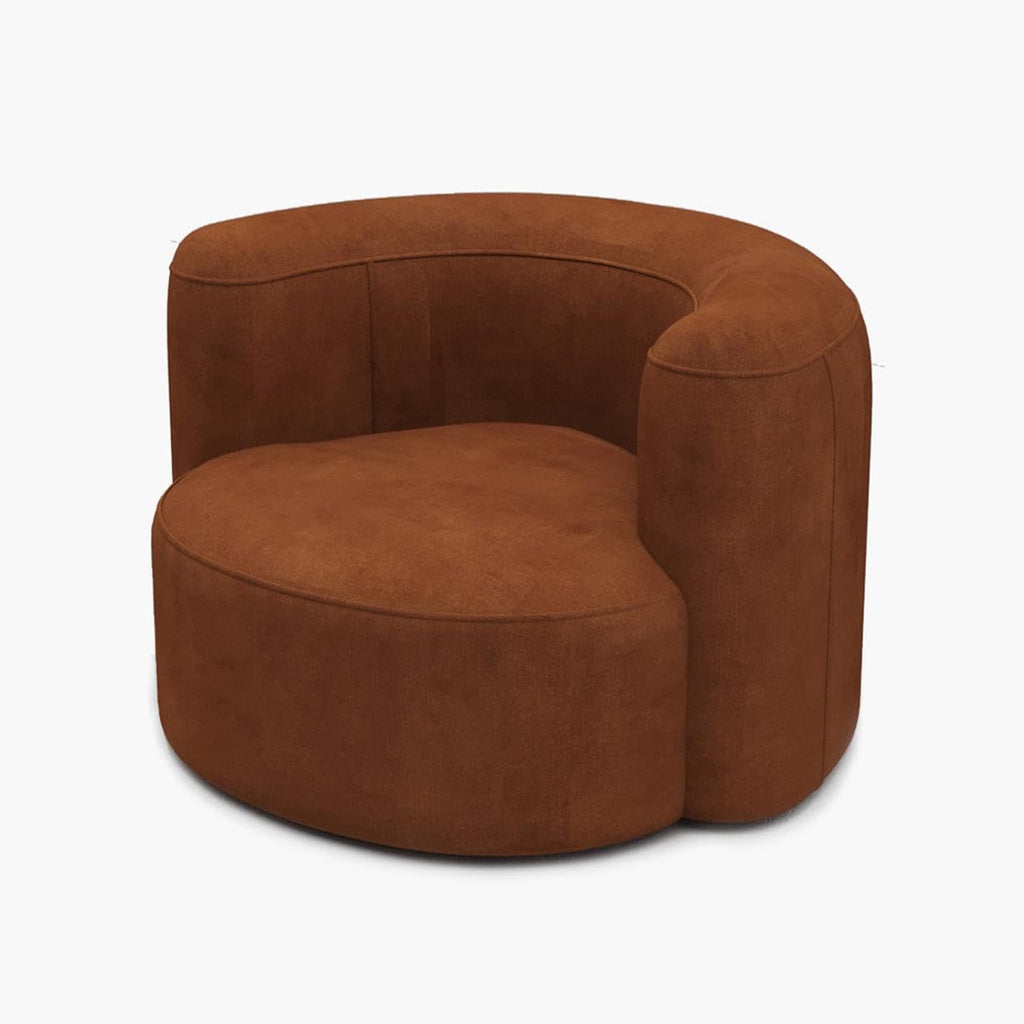 Acanva Mellow Tight Curved Back Accent Chairs Set of 2, Velvet Sofa