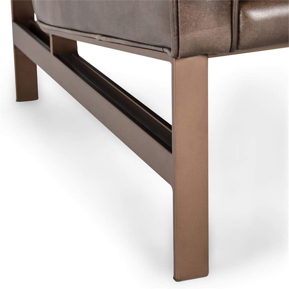 Pemberly Row Cushion Back Modern Leather Club Chair