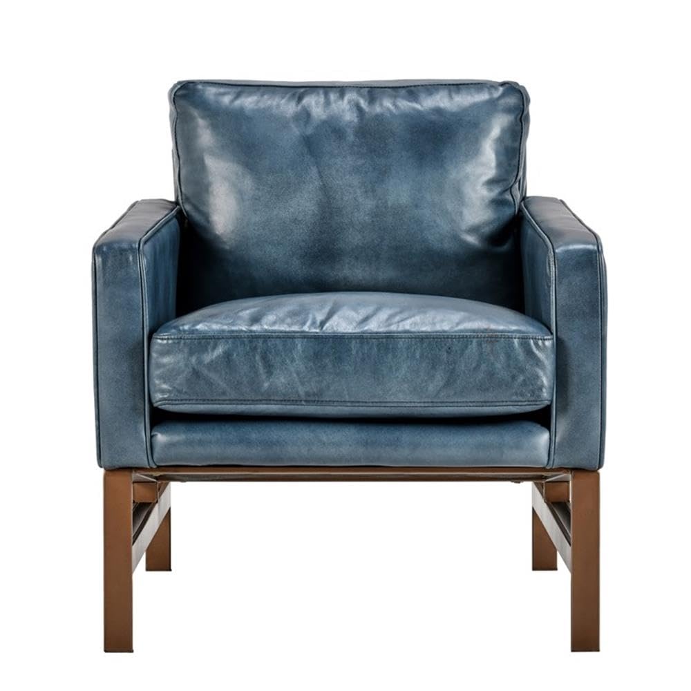 Pemberly Row Cushion Back Modern Leather Club Chair