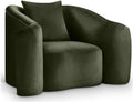 BOWERY HILL Contemporary Velvet Accent Chair