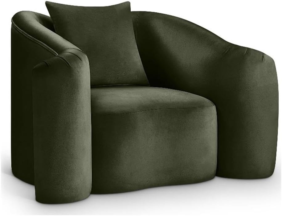 BOWERY HILL Contemporary Velvet Accent Chair