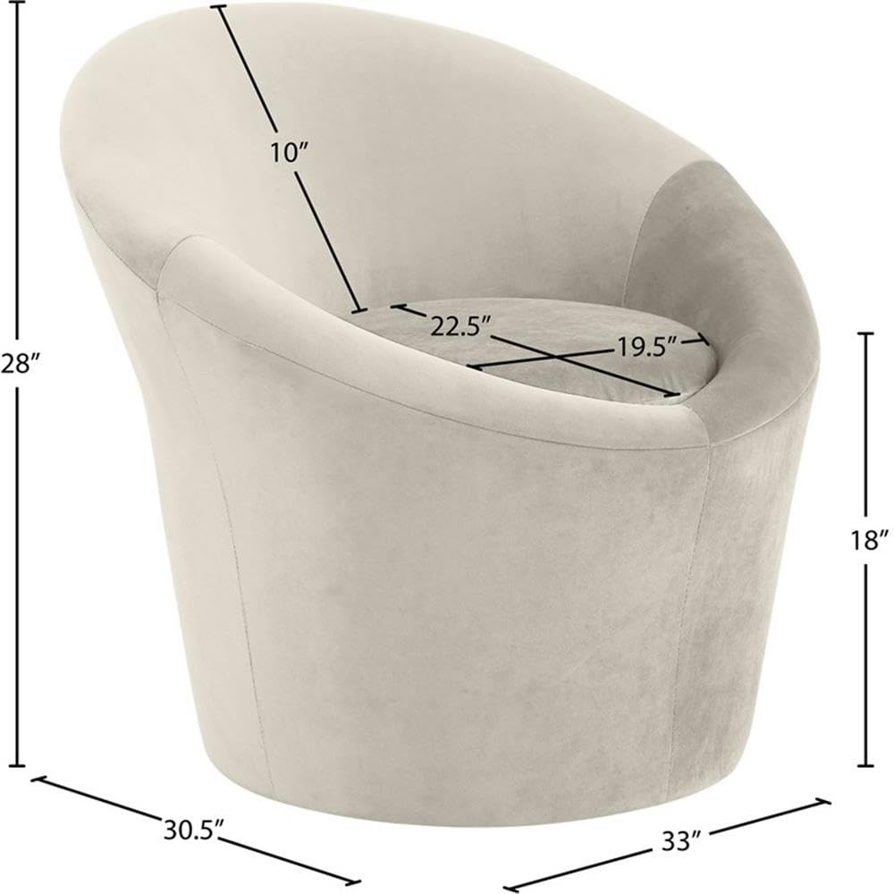 BOWERY HILL Contemporary Velvet Accent Chair