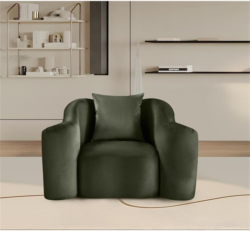 BOWERY HILL Contemporary Velvet Accent Chair