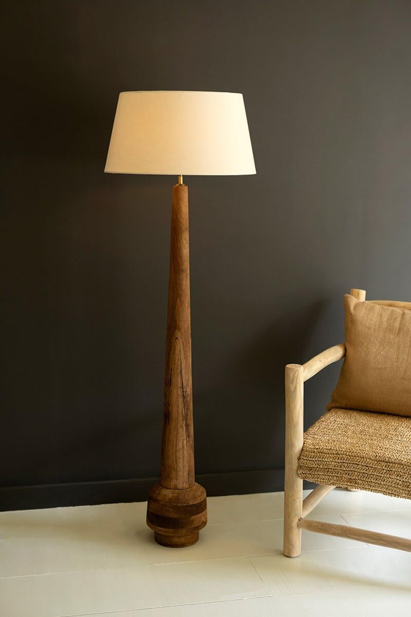 First of a Kind Kalalou Tall Wooden Floor Lamp Base
