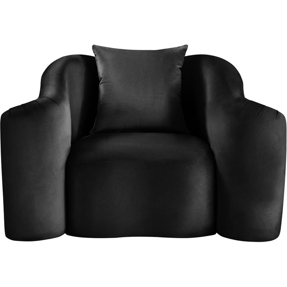 BOWERY HILL Contemporary Velvet Accent Chair
