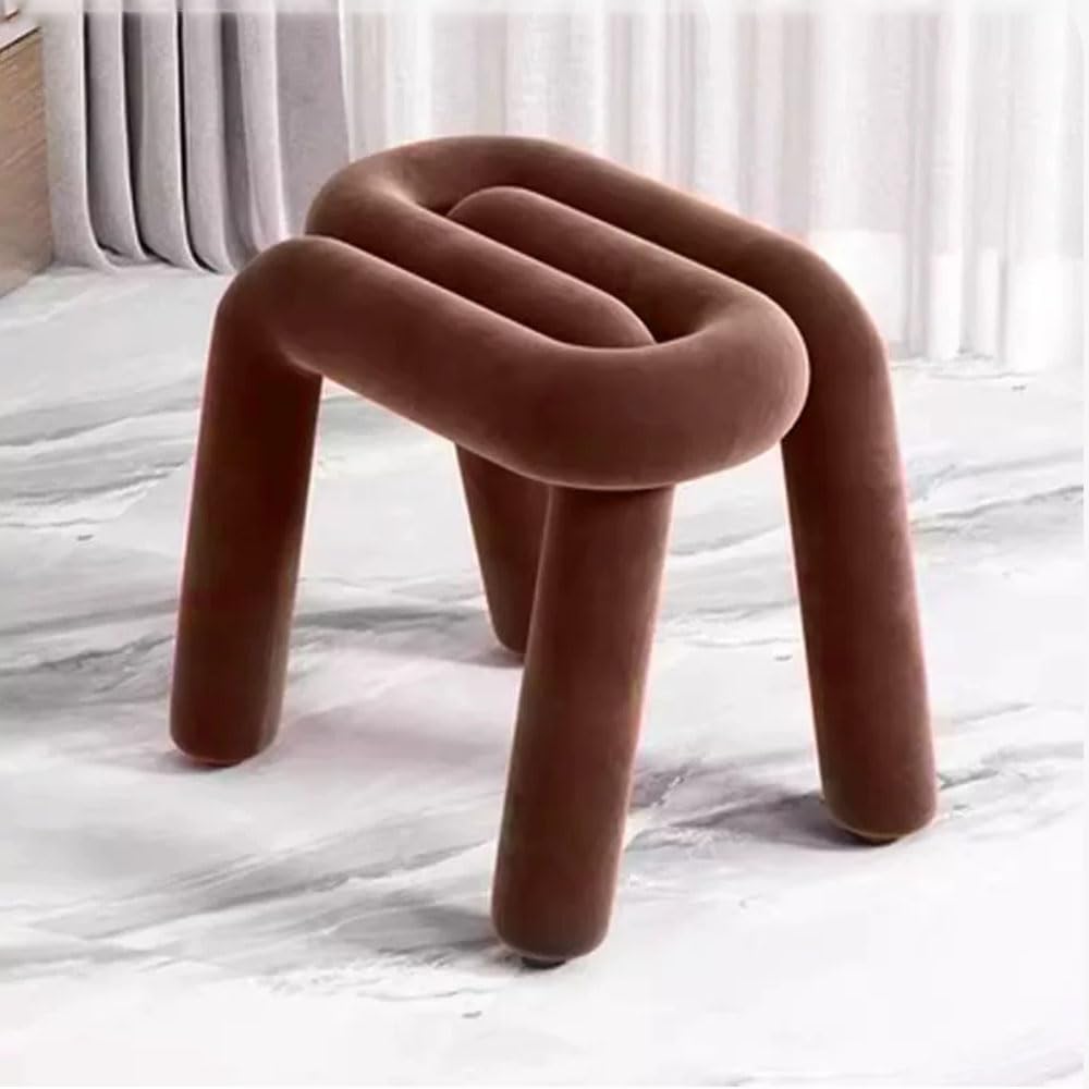 Creative Pin-Shaped Stool, Cornerless Makeup Stool(Pink)