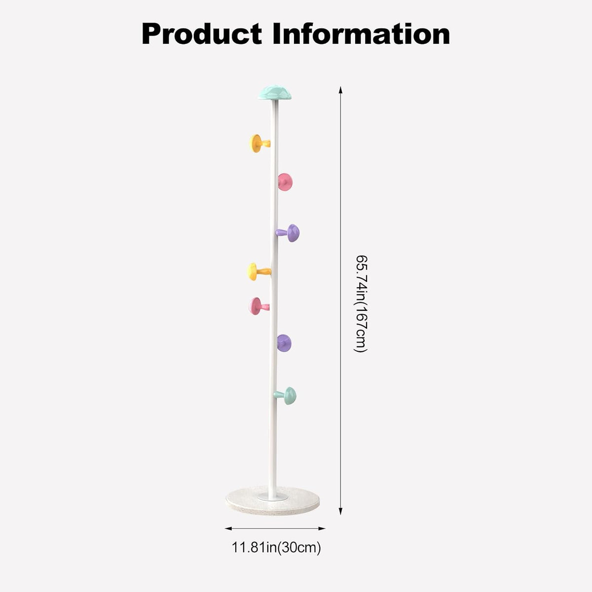Mushroom-Hook Modern Coat Rack