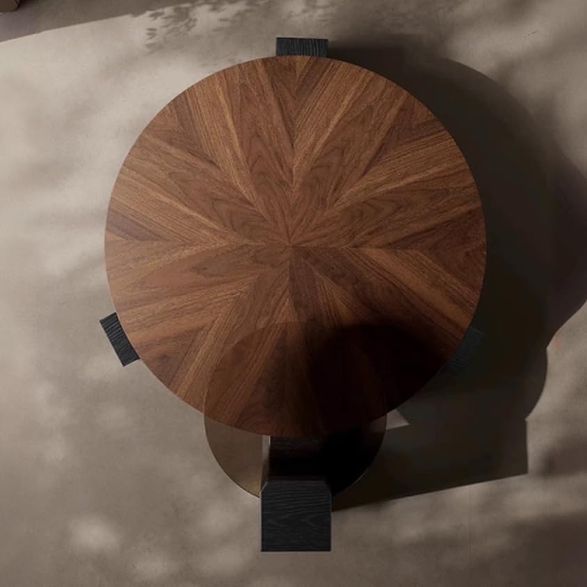 Modern Round Nesting Wood Coffee Tables