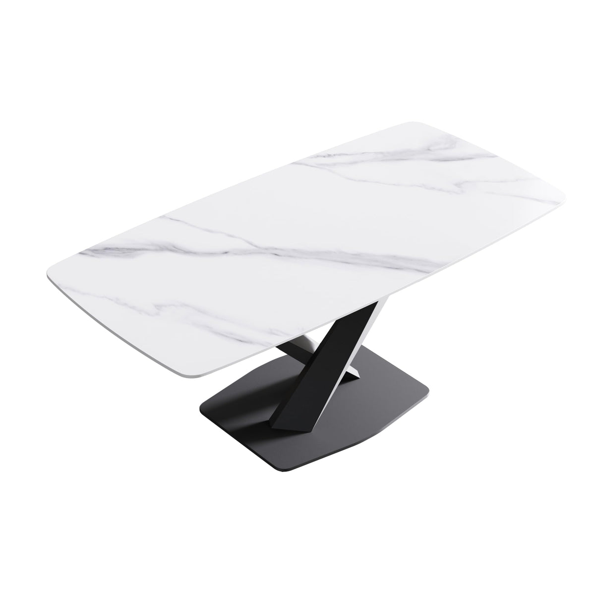 White Sintered-Stone Dining Table
