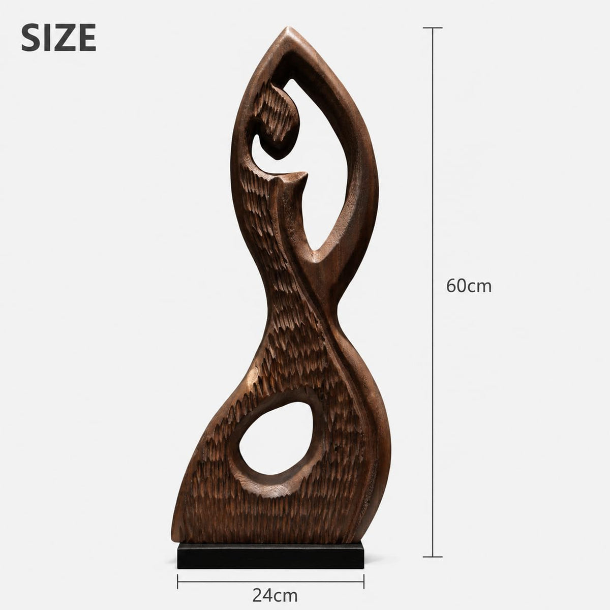 Wood Whimsical Room Decor Face Statue for Women