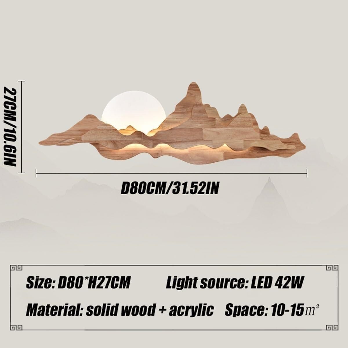 Artistic Mountain LED Wall Light
