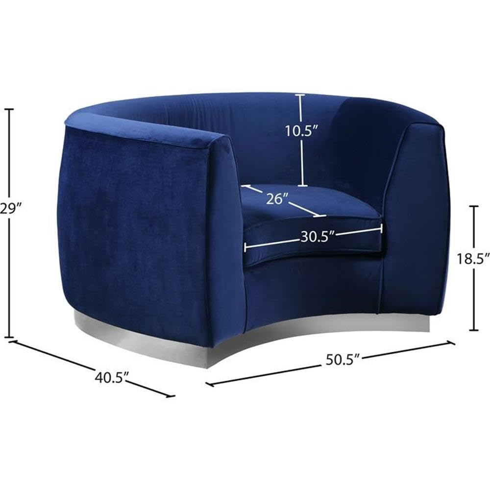 BOWERY HILL Contemporary Velvet Accent Chair
