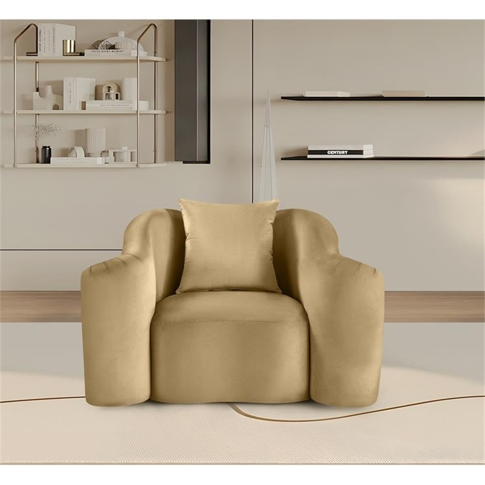 BOWERY HILL Contemporary Velvet Accent Chair