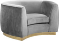 BOWERY HILL Contemporary Velvet Accent Chair