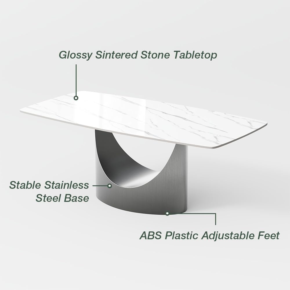 Hobart Sintered-Stone Dining Table