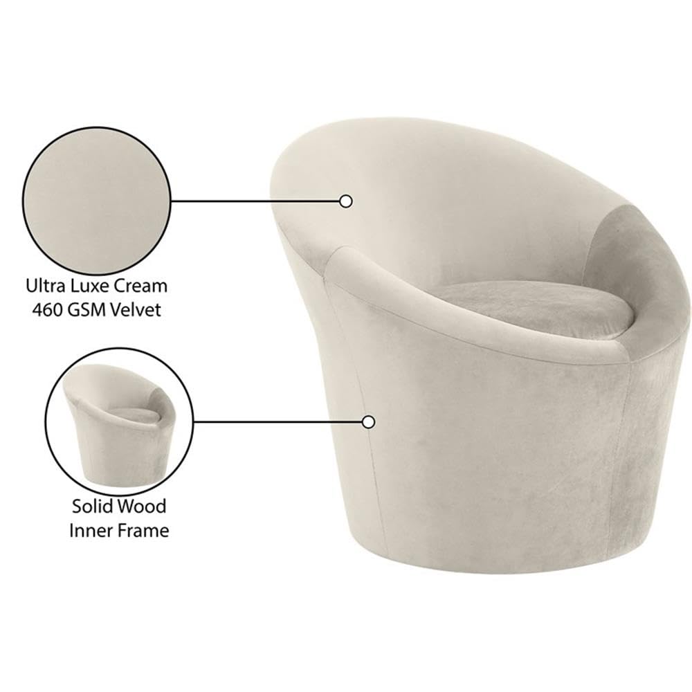 BOWERY HILL Contemporary Velvet Accent Chair