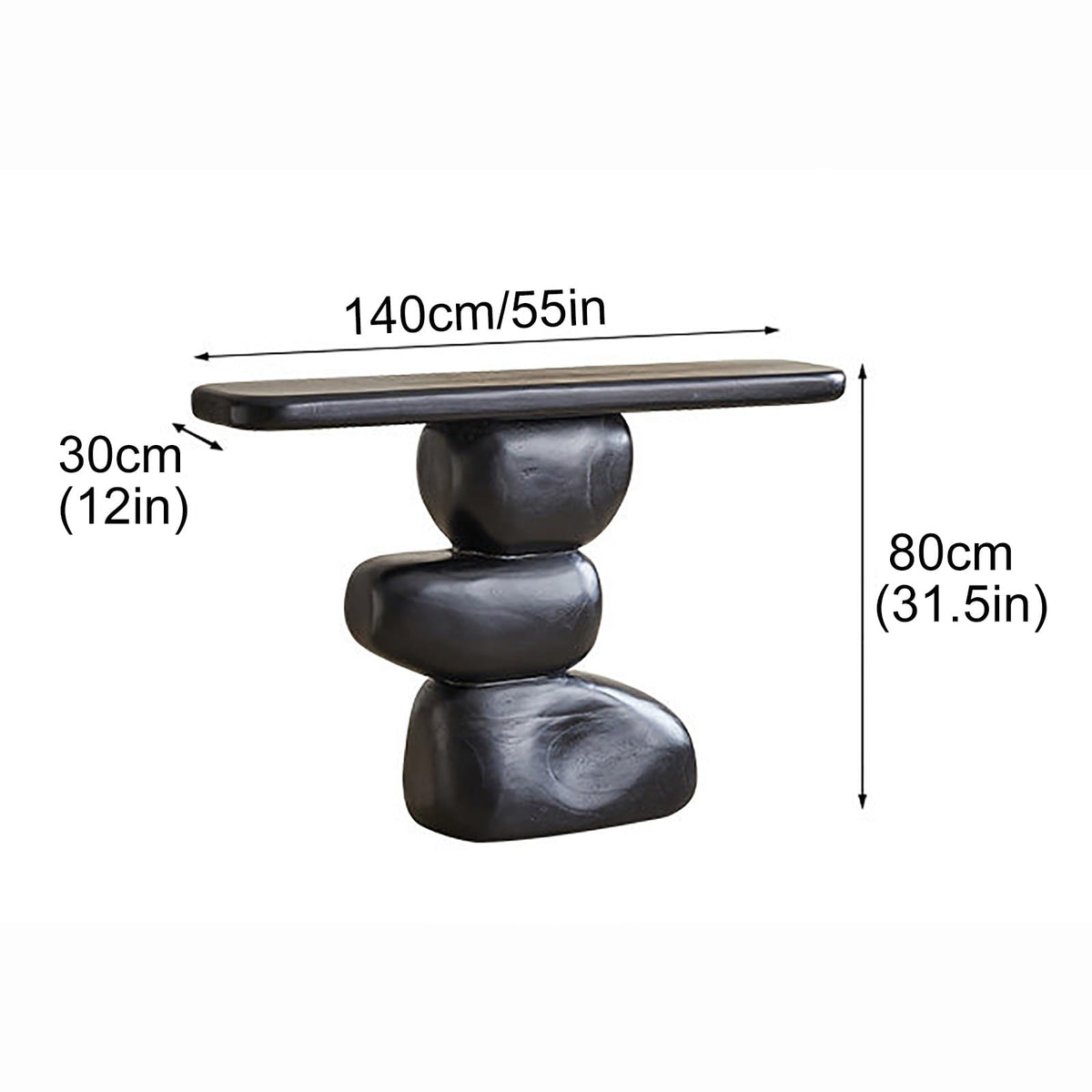 Entry Table Home Decor, Modern Console Table, Entryway Table Wood, Hallway Table, Entrance Table, Foyer Table(Black,120x30cm/47x12in)