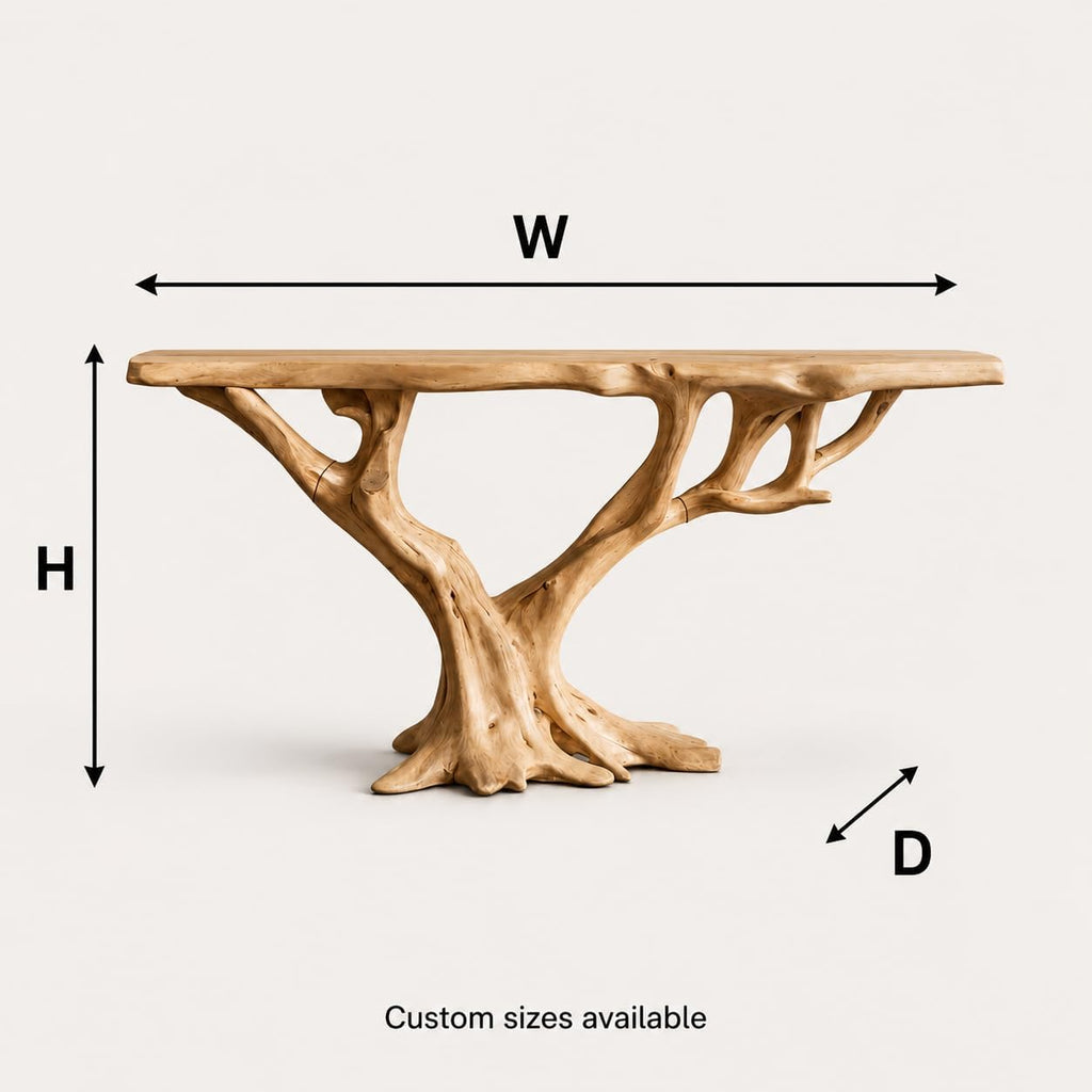 Tree Branch Wood Console Table