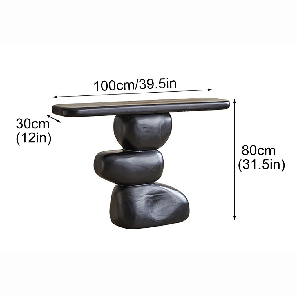 Entry Table Home Decor, Modern Console Table, Entryway Table Wood, Hallway Table, Entrance Table, Foyer Table(Black,120x30cm/47x12in)