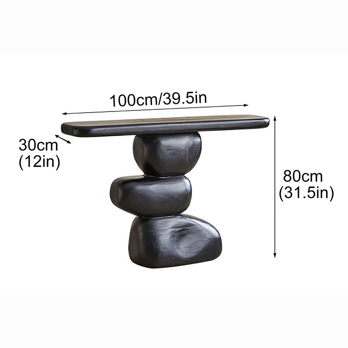 Entry Table Home Decor, Modern Console Table, Entryway Table Wood, Hallway Table, Entrance Table, Foyer Table(Black,120x30cm/47x12in)