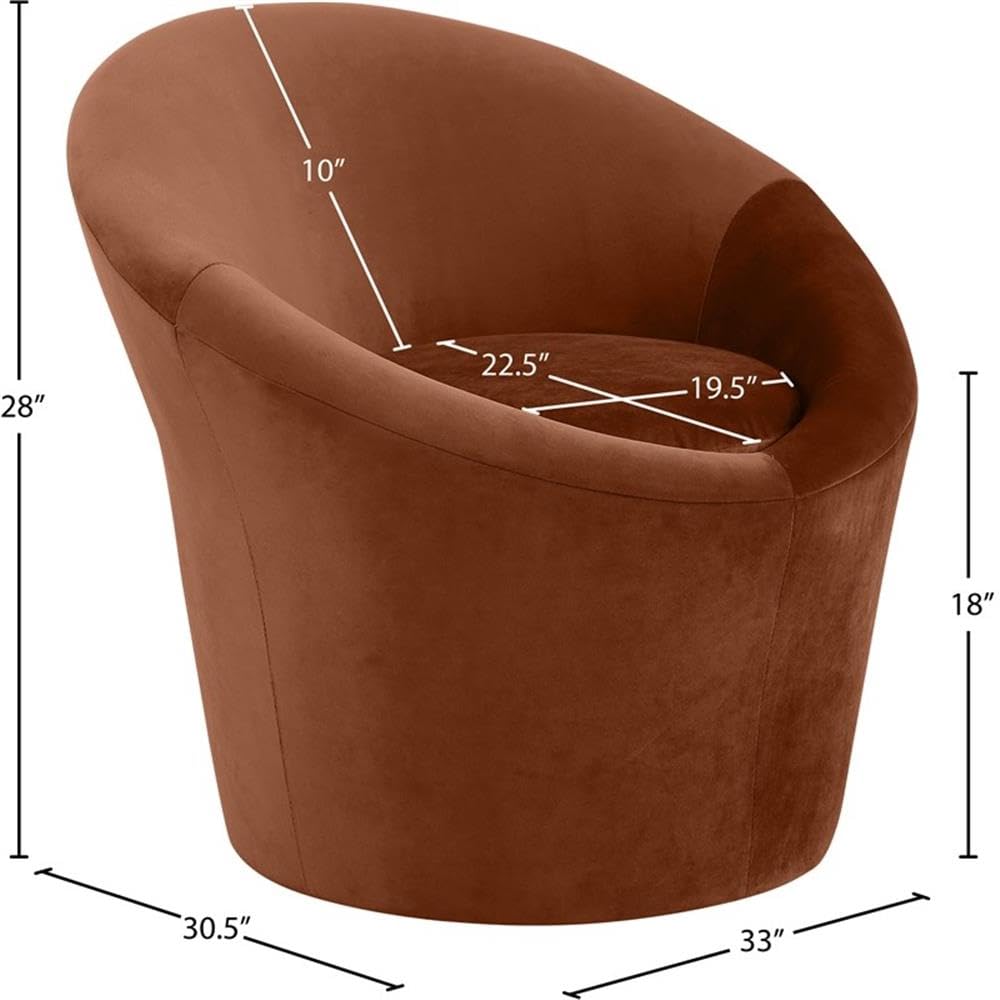 BOWERY HILL Contemporary Velvet Accent Chair