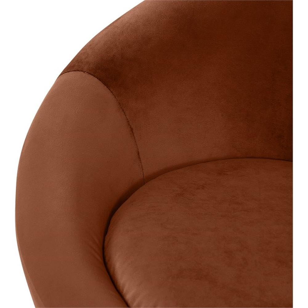 BOWERY HILL Contemporary Velvet Accent Chair