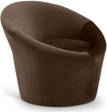 BOWERY HILL Contemporary Velvet Accent Chair