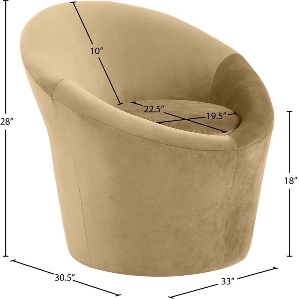 BOWERY HILL Contemporary Velvet Accent Chair