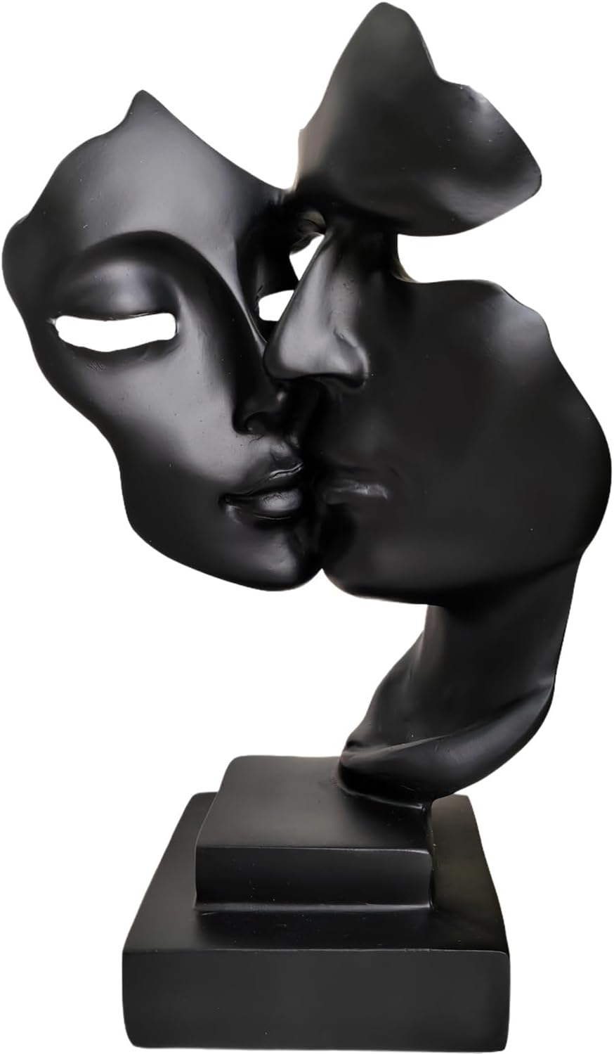 Abstract Couples Kiss Sculpture