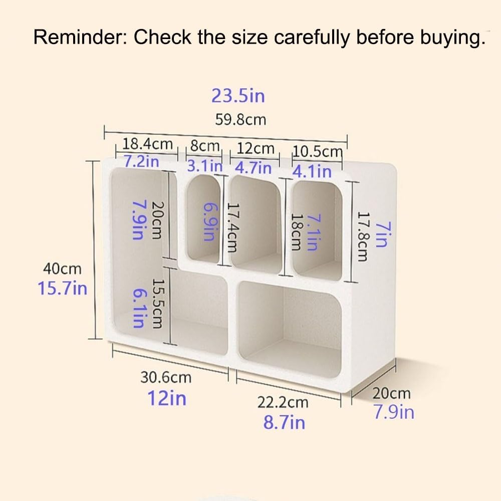 5-Cube Wood Storage Organizer, Geometric, Versatile Arched Wall Shelf and Home Storage Solution, Floating Shelf for Books, Cups, Cosmetics and Decorative Items