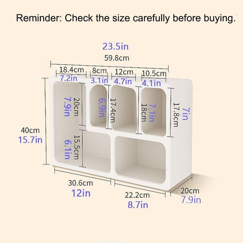 5-Cube Wood Storage Organizer, Geometric, Versatile Arched Wall Shelf and Home Storage Solution, Floating Shelf for Books, Cups, Cosmetics and Decorative Items