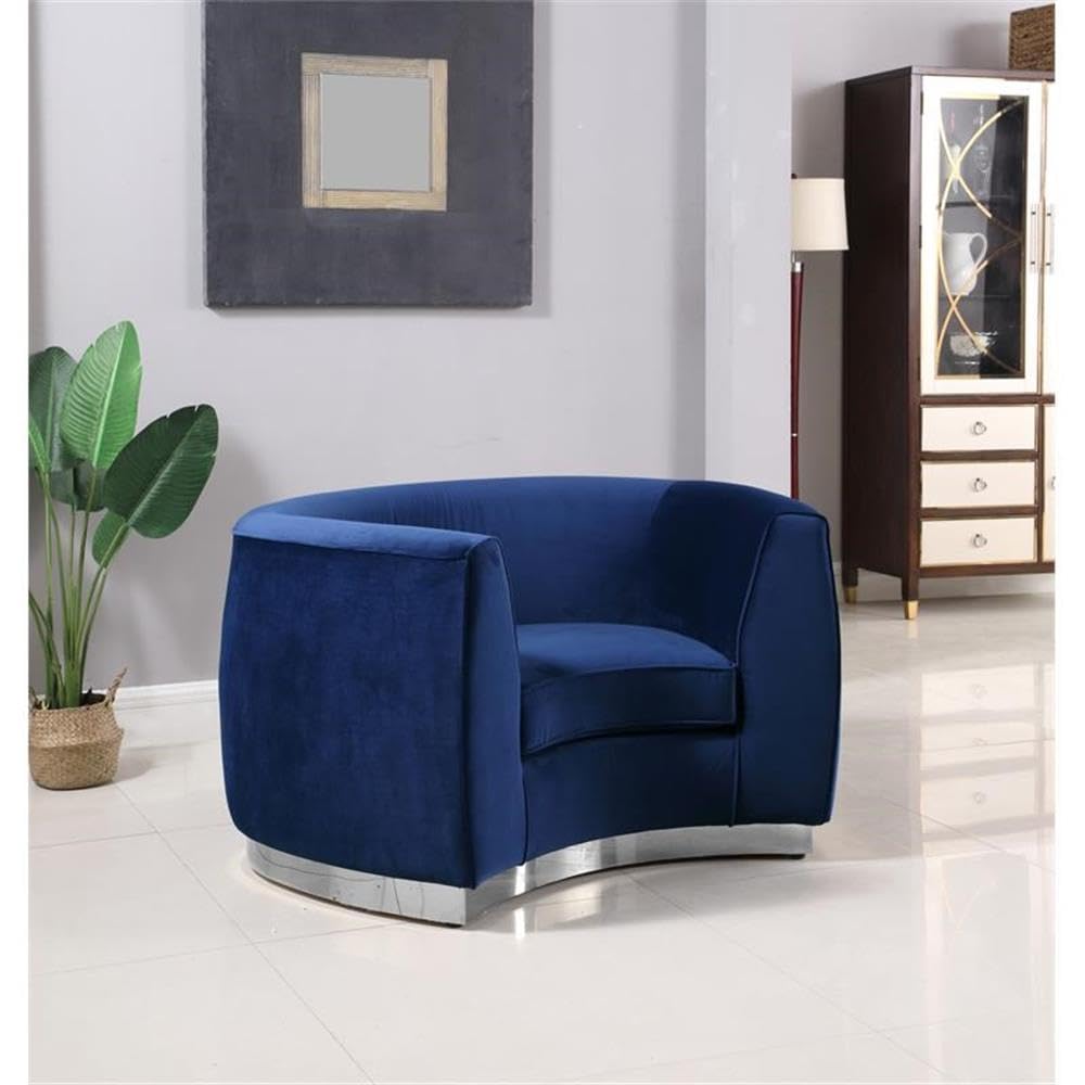 BOWERY HILL Contemporary Velvet Accent Chair